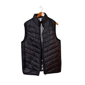 Heated Black Nylon Vest ONLY Adjustable Temperature Settings - Mens XL